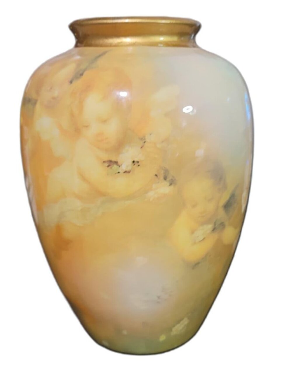 Amber Marble Cherub Vase — Higher‑Quality, Not House of Lloyd